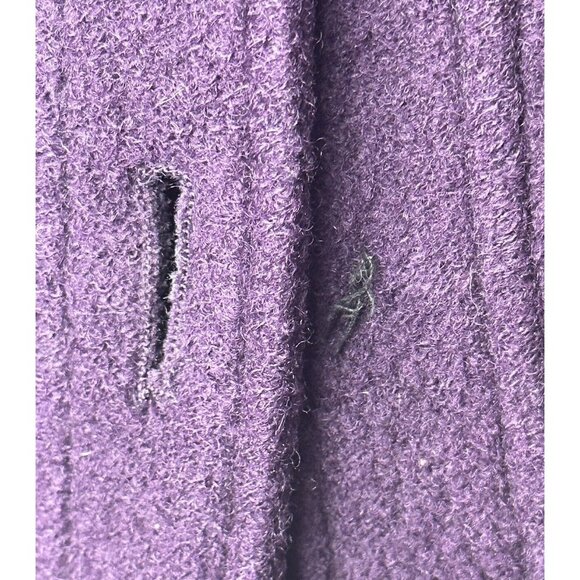 Vintage Pizazz Womens Coat Wool Winter Ruffled Placket & Sleeves Purple Size 12 - Picture 13 of 15